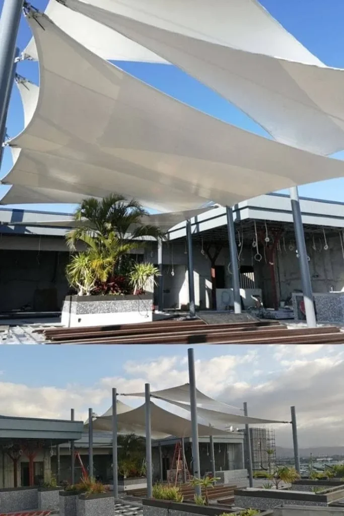 استخدامات مظلات الشد الانشائي