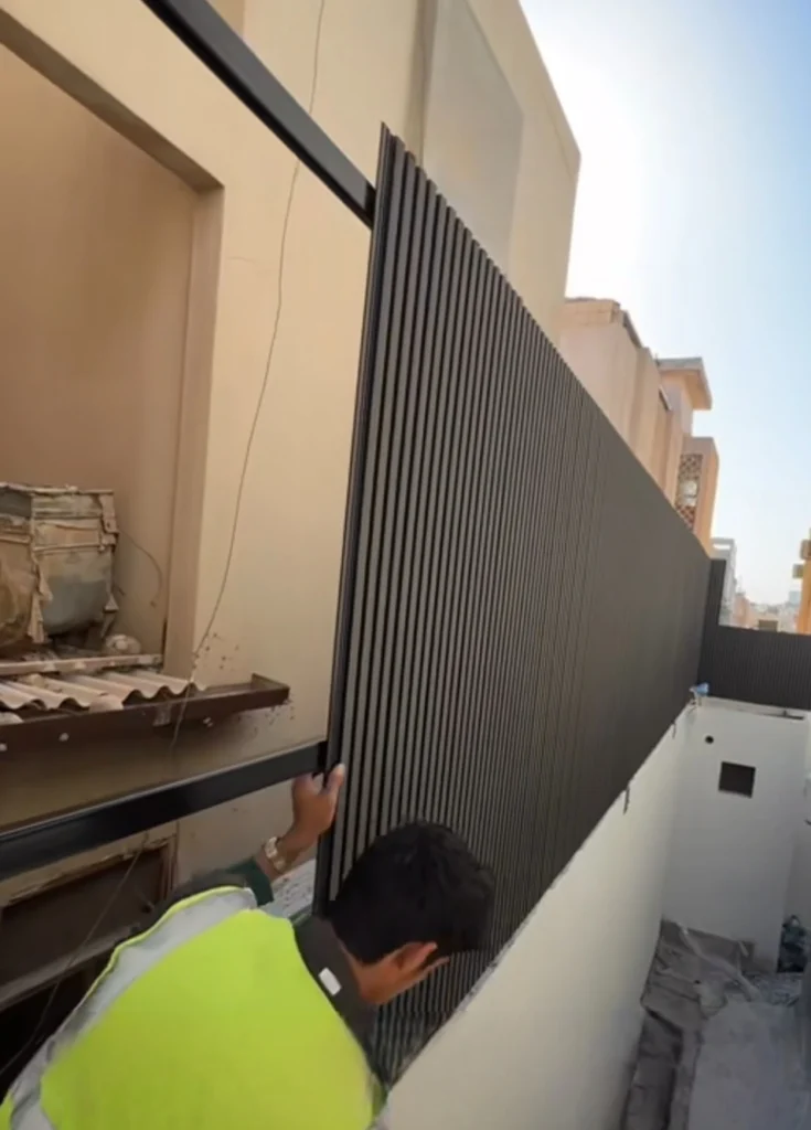 ساتر بديل خشب مظلات وسواتر اركان التميز