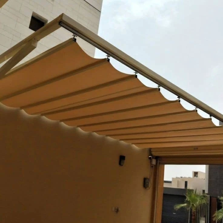 مظلات سيارات سحب يدوي مظلات وسواتر اركان التميز