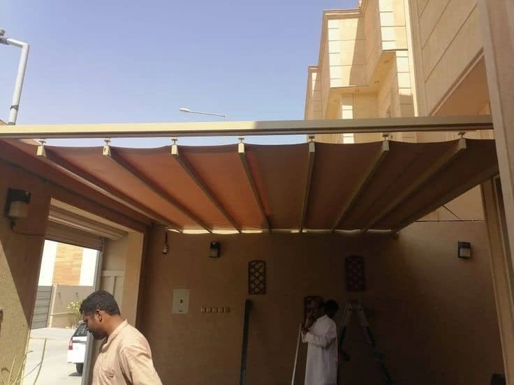 مظلة سيارة سحاب يدوي - مظلات وسواتر اركان التميز