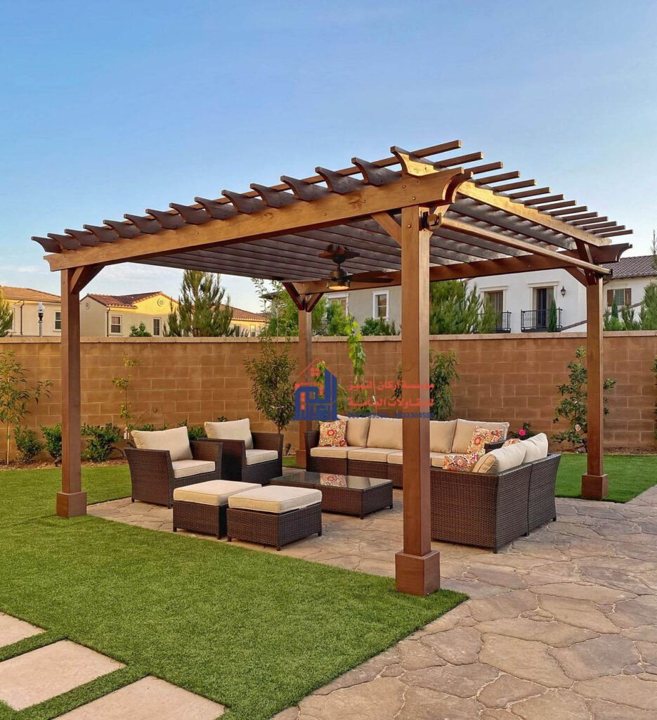 برجولة خشب حديثة